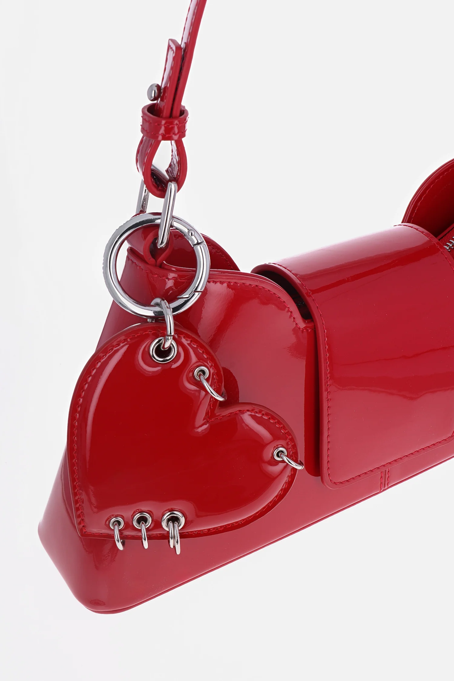 Marla Red Lipstick Bag + Heart keychain - Image 3